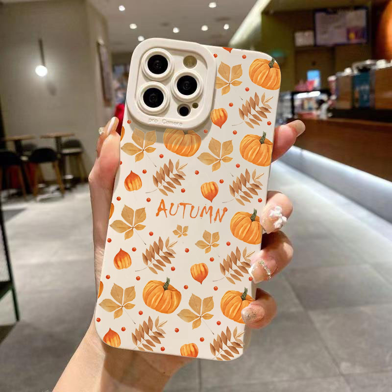 Phone Cases Xiaomi 15 - เคสโทรศัพท์ลายใบเมเปิ้ลฤดูใบไม้ร่วงและลายฟักทอง สำหรับ Xiaomi 14T Pro 13