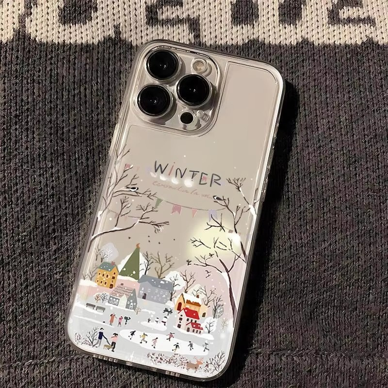 Phone Cases Galaxy A16 5G - เคสโทรศัพท์ลายหิมะฤดูหนาวสวยงามสำหรับ Samsung Galaxy S25 S24 S23