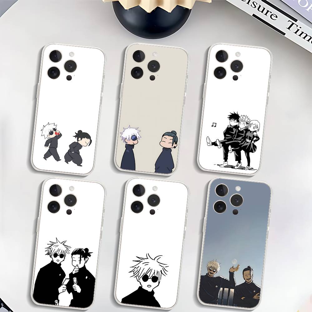 Phone Cases Jujutsu Kaisen - เคสโทรศัพท์อนิเมะ J-Jujutsu K-Kaisen หรูหรา นุ่ม โปร่งใส