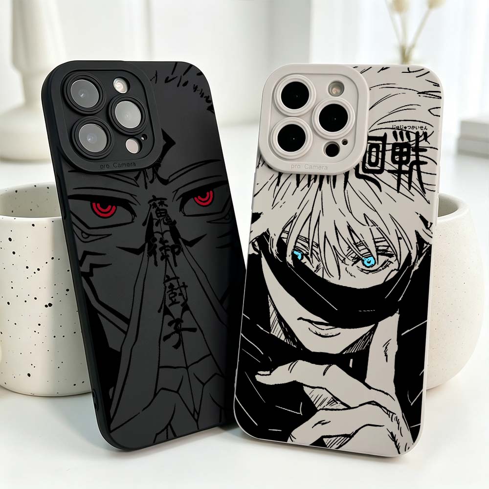 Phone Cases Jujutsu Kaisen - เคสซิลิโคนลายอนิเมะ Jujutsu Kaisen สุดเท่ สำหรับ iPhone