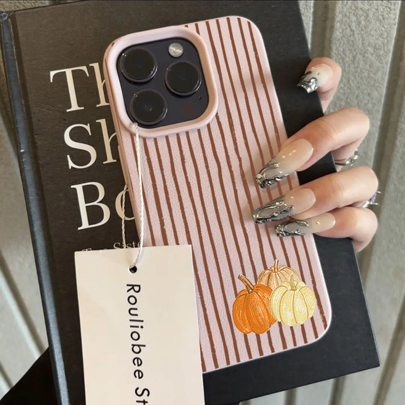 เคสโทรศัพท์ลายฟักทองลายทางสีน้ - Phone Cases Xr Iphone บทวิจารณ์และราคา