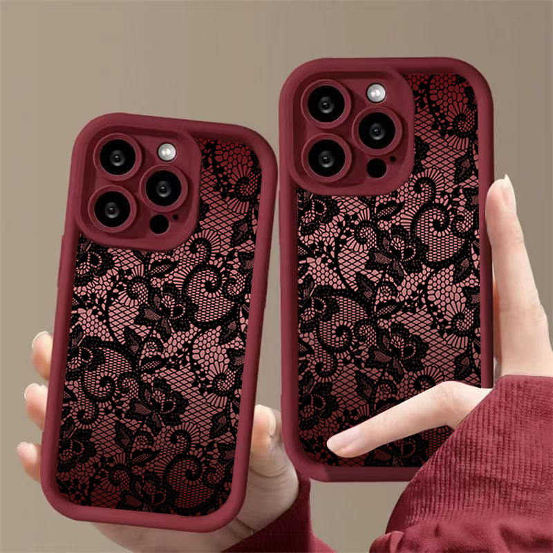 เคสโทรศัพท์ลายลูกไม้ดอกไม้สุดห - Phone Cases Xr Iphone บทวิจารณ์และราคา