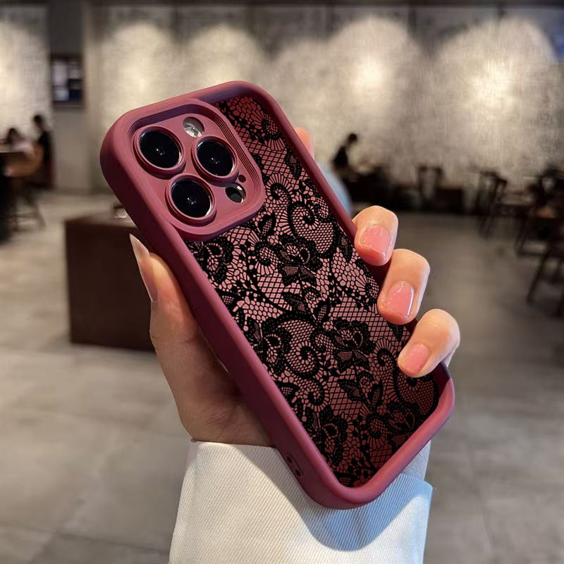เคสโทรศัพท์ลายลูกไม้ดอกไม้สุดห - Phone Cases Xr Iphone บทวิจารณ์และราคา