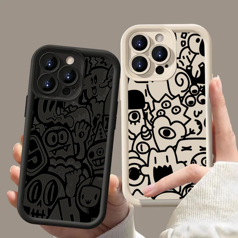 เคสโทรศัพท์ลายกราฟฟิตี้สีดำสำห - Phone Cases Xr Iphone บทวิจารณ์และราคา