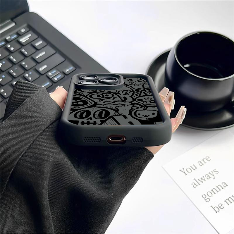 เคสโทรศัพท์ลายกราฟฟิตี้สีดำสำห - Phone Cases Xr Iphone บทวิจารณ์และราคา