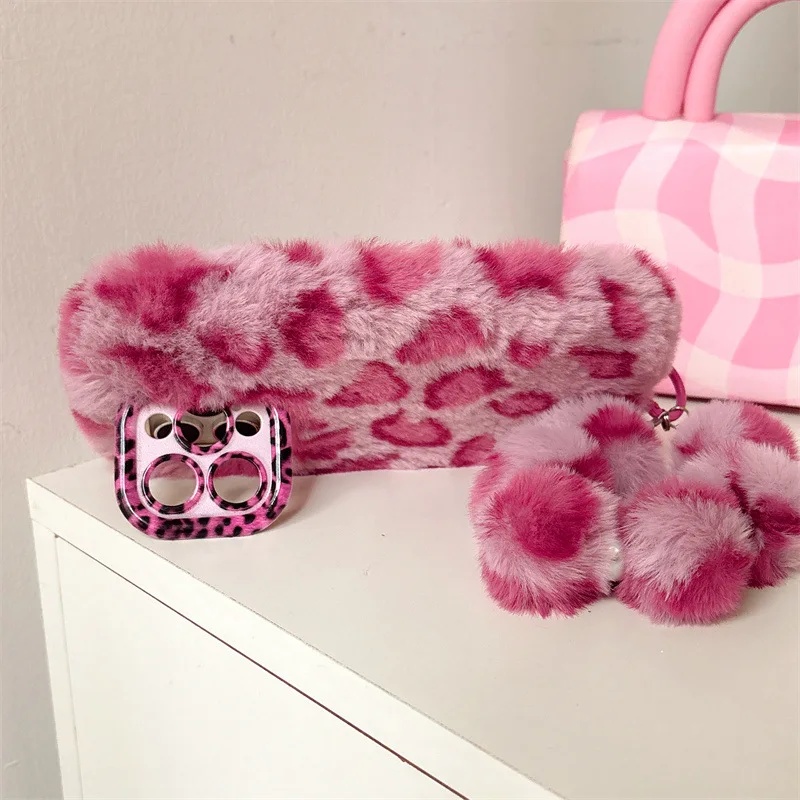 เคสโทรศัพท์ลายเสือดาวขนฟูนุ่ม  - Phone Cases For Iphone 16 บทวิจารณ์และราคา